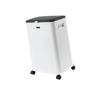 Colcolo Poubelle relevable 20L-45L, conteneur à déchets ajustable, mobilité facile, deux modes d'ouverture, poubelle à roulettes pour commode, Poignée Blanche