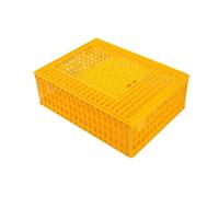 Colcolo Poultrail Crate Voard Carrier Panier de volaille Polyvalente Habitat de volaille Respirante empilable pour Les Oiseaux Pigeon Turquie, Jaune