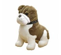 Colcolo Poupée Industrielle Peluche Chien Shar Pei Doudou Animal Coussin Décor Tissu Doux et Coton PP Expression Boudeuse Attendrissante Adaptée aux Cadeaux Chambre Salon Détente, Marron, 70CM