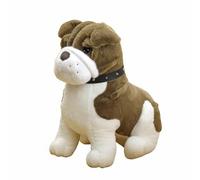 Colcolo Poupée Industrielle Peluche Chien Shar Pei Doudou Animal Coussin Décor Tissu Doux et Coton PP Expression Boudeuse Attendrissante Adaptée aux Cadeaux Chambre Salon Détente, Marron, 55CM