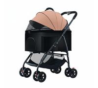 Colcolo Poussette pour Animaux Poussette Chariot Panier Nacelle Détachable et Cadre Renforcé Support 25kg avec Roues Eva à Ressorts et Pliage à un Bouton Adaptée aux Promenades Parc, Kaki