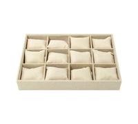 Colcolo Présentoir à Bijoux pour Montres, Bracelets, tiroirs, 12 Coussins élégants en Lin pour Montres, Bracelets, étagères et tiroirs