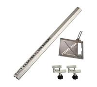 Colcolo Rail de guidage pour scie circulaire avec plaque de base réglable, guide de coupe en aluminium pour le travail du bois et la découpe, 92cm