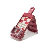 Colcolo Râpe à Légumes 1 Râpe Mandoline Trancheuse Éminceur Râpe Manuelle Lames Remplaçables en Acier Inoxydable 304 Corps Antidérapant Bac de, Rouge, Rouge, style to 2