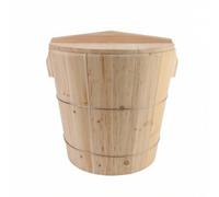 Colcolo Récipient à Riz Vapeur Panier de Vapeur Marmite à Riz Cocotte à Riz Baril de Cuisson en Bois avec Cercle en Métal et Fond Aéré Vapeur Uniforme et, 40 Type 12-18 Kg De Riz Pour 40-50 Personnes