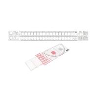 Colcolo Règle Géographique Cartographique de Mesure de Coordonnées en Plastique Résistant avec Marquages Nettes pour Calculs de Coordonnées, 510mm, style to 3