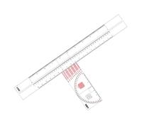 Colcolo Règle Géographique Cartographique de Mesure de Coordonnées en Plastique Résistant avec Marquages Nettes pour Calculs de Coordonnées, 510mm, style to 2