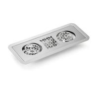 Colcolo Rince Verres Double Tête Station de Rinçage Lave Gobelets Lave Tasses Acier Inoxydable 304 Égouttoir Intégré Mécanisme à Pression pour Lavage Rapide
