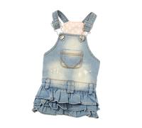Colcolo Robe de Denim de Chien Chat Robe Princesse, vêtements pour Animaux de Compagnie des vêtements de Chats, Robe générale Chiot, vêtements de Chiot pour, XS