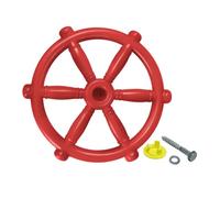 Colcolo Roue de bateau pirate, jouet de jardin, accessoires de jeu, balançoire, accessoire pour, maisonnette de jardin, Rouge