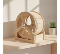 Colcolo Roue d'exercice Hamster Silencieuse de Course d'Entraînement pour Rongeur Palier Lisse pour Fonctionnement Discret en Bois Adaptée aux Parcs et Terrariums Activité Nocturne, 31
