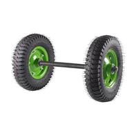 Colcolo Roue Lourde Industrielle Roue Pneu Essieu Assemblage de Roues Jumelées Gonflables Offrant Adhérence et Stabilité sur Essieu Renforcé Adaptée à, 150CM Axle, Thick Inflatable