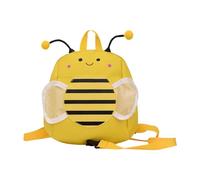 Colcolo Sac à Dos Enfant Cartoon Bee Sac Portable Nylon Polyester Léger Bretelles Réglables Fermeture à Glissière Adapté pour École Sorties Fête Cadeau, Jaune
