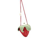 Colcolo Sac à Fraises tricoté à la Main, Sac à Main décontracté et Mignon pour Le Travail, la Rue, Usage Quotidien, Voyage