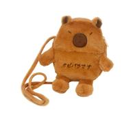 Colcolo Sac Capybara Crossbody Sac Mignon Carton Sac à Dos Zipper Fermeture de téléphone Pochette en Peluche Sac à Dos pour Voyages Camping Shopping