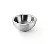 Colcolo Saladier Double Couche Bol Saladier Mélange Inox 304 Thermique Extérieur Brossé Intérieur Réfléchissant Rebords Larges, 16cm, Bol À Salade Double Couche 16cm