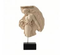 Colcolo Sculpture Mythologique Relief Classique Statue Figurine Bas-Relief en Résine Imitation Pierre sur Socle Métal pour Décoration de Bureau Salon