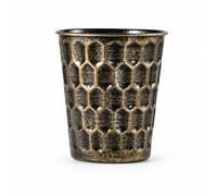 Colcolo Seau à Vin Seau à Glace Rafraîchisseur Seau à Champagne Bac à Boissons en Acier Inoxydable Épaissi Design Moderne Conique Grande 5L Adapté aux Brunchs, Laiton Antique