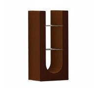 Colcolo Side Cabinet Table d'Appoint Armoire Pliable Commode Meuble Conception Accordéon Réversible U en Papier Traité et Stabilité Renforcée pour Rangement, Marron, 43-31-90cm