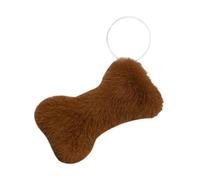 Colcolo Simuler le jouet en peluche de forme en os, décoration intérieure de pendentif en peluche pour les cadeaux d'anniversaire des adolescents, Café 13cm