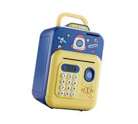 Colcolo Small atm Piggy Bank Electric ATM Money Bank Automatic Roll Elegy Money Saving Boîte pour les enfants de 3 4 5 6 7 8 Cadeau d'anniversaire, Modèle de Fusée