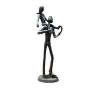 Colcolo Statue de figurine père-fille pour la fête des pères, décoration de table, sculpture décorative en résine, cadeau pour papa, anniversaire, mariage