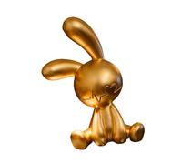 Colcolo Statuette de lapin, ornement animalier, sculpture en résine de collection, figurine de lapin pour salle à manger, chambre, étagère, bureau, décoration