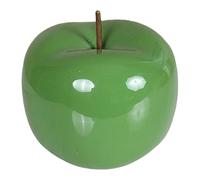 Colcolo Statuette de pomme en céramique, sculpture de fruit, figurine décorative, ornement de bureau pour armoire, bureau, décoration intérieure, Vert Grand