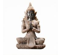 Colcolo Statute Bddha Assis | Format Miniature Compact, Figurine Bddha Assis, Intérieur, Statute Socle, pr Bureau, Entrée, Noir, Style C