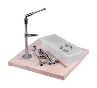 Colcolo Support de présentation combiné pour figurines, socle en argile sculptée à la main, pour figurines, avec Boîte de Rangement