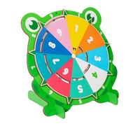 Colcolo Table de multiplication de 99, plateau tournant en bois, jouet éducatif mathématique en forme de grenouille, outil d'apprentissage mignon pour les