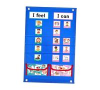 Colcolo Tableau de Poche de Routine Visuelle pour Enfants, Outils Pédagogiques Amovibles et Durables, Tableau D'horaire Quotidien, Cartes Comportementales Pou