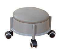 Colcolo Tabouret bas à roulettes pivotantes universelles, confortable, multi-usages, petit, mini, siège à langer, poulie, tabouret bas pour salons, Gris
