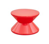 Colcolo Tabouret Compact en PP Forme Sablier Élégant et Polyvalent Table Basse Siège de Chaussures Adapté à Petits Espaces Décoration, Rouge, 2 Niveaux