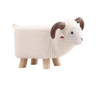 Colcolo Tabouret d'animal pour enfants Chaussures de tabourets changeants dessin animé Piets non glissants Decor Home Repotom Poute pour intérieur, Blanc
