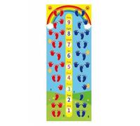 Colcolo Tapis d'exercice en Tissu pour Mains Pieds Imprimés Jeu Parcours pour Développer l'Équilibre la Motricité Accessoire Sport Siffl Adapté aux Jeux Collectifs aux Fêtes