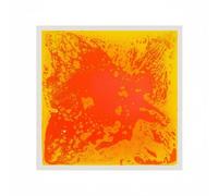 Colcolo Tapis Sensoriel Enfant Tapis Interactif Coussin Pression Carreau Liquide Surface Hydraulique Éveil Sensoriel Mouvement Motricité Développement, Orange, 40 40cm