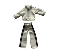 Colcolo Tenue de gym pour figurine 1/12, douce, résistante, moderne, universelle, confortable, facile à enfiler, pour poupées miniatures à personnaliser, Blanc
