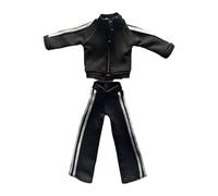 Colcolo Tenue de gym pour figurine 1/12, douce, résistante, moderne, universelle, confortable, facile à enfiler, pour poupées miniatures à personnaliser, Noir