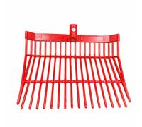 Colcolo Tête Frche à Foin En Plastique Léger Tête Râteau à 18 n Robuste Frche sans Manche pr Écurie, Rouge