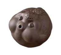 Colcolo Théière chinoise en forme de poisson Zisha, théière en argile, décoration de maison, cérémonie, ornement Feng Shui, mignonne, Noir