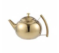 Colcolo Théière en Acier Inoxydable Bouilloire Verseuse Cafetière à Filtration Interne pour sans Résidus Poli Miroir Robustesse Adaptée au Service en, Array, Doré, 1.5L