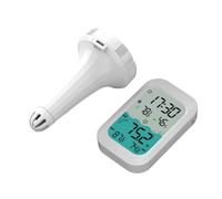 Colcolo Thermomètre de Piscine pour eau Moniteur de Température Capteur Flottant Grand Écran avec Température Intérieure Humidité et Horloge Suivi de Plusieurs Adapté à Piscine Spa Bain Étang