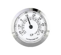 Colcolo Thermomètre mécanique à grands chiffres, indicateur de température analogique décoratif pour réfrigérateur, serre, salon, terrasse, Argent 27 Mm