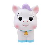 Colcolo Tirelire en forme de cheval, figurine décorative, adorable statue à poser sur une table, à placer au centre d'une cheminée, d'un meuble ou, Blanc