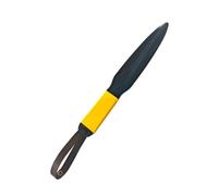 Colcolo Toy Morsure pour Chien Boudin d'Entraînement Tug Joue Nylon avec Dragonne Intégrée Corps et Lisse Adapté à Dressage Exercices Jeux Quotidiens Travail, Poignée Jaune + Corde À Main Noire