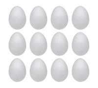 Colcolo Œufs de Pâques en mousse vierge, à peindre, pour activités scolaires, décorations DIY et garnissage de paniers, 12 Pièces de 12 Cm