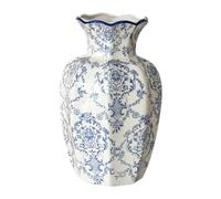 Colcolo Vase à Fleurs en céramique Chinoise, Pot de Fleurs, décoration d'intérieur, Arrangement Floral, Vase en Porcelaine Bleu et Blanc pour Bureau, Bégonia 10cmx24cm