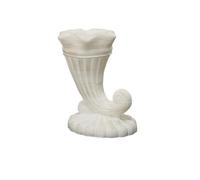 Colcolo Vase Corne D'abondance Ornemental Vase à Aspect Faux Jade Texturé Récipient Floral Sculptural, Entrée