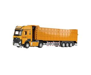 Colcolo Véhicule d'ingénierie en alliage de jouet de camion à basculante avec des lumières et du son modèle de camion éducatif réaliste pour l'intérieur
